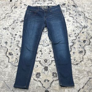 SO Jegging Womens 11 Regular Blue Stretch Skinny Jeans Mid Rise